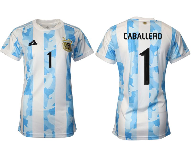 Women 2021-2022 Club Argentina home aaa version white #1 Soccer Jersey->customized soccer jersey->Custom Jersey